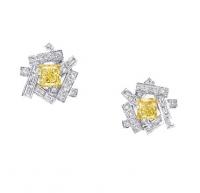 Серьги Graff Threads Yellow and White Diamond Stud Earrings RGE 1649