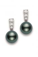 Серьги Mikimoto Morning Dew Black South Sea PEL 643BDW