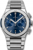 Hublot Classic Fusion Chronograph Titanium Bracelet Blue 45 mm 520.NX.7170.NX