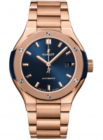 Hublot Classic Fusion King Gold Blue Bracelet 33 mm 585.OX.7180.OX