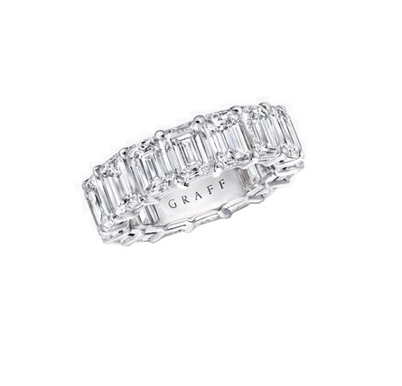 Обручальное кольцо Classic Graff Emerald Cut Diamond Wedding Band RGET 047