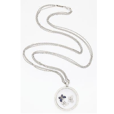 Подвеска Chopard Happy Diamonds Butterfly White Gold Diamonds