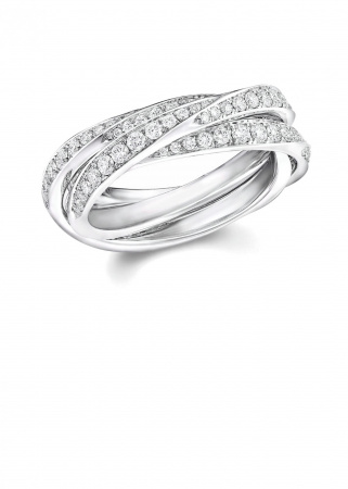 Кольцо Graff Triple Spiral Pavé Diamond Ring RGR 812
