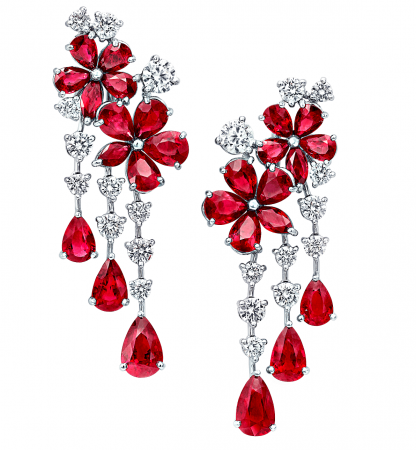 Серьги Graff Carissa Double Flower Earrings