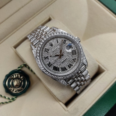 Rolex Datejust II Diamonds Full Pave Tuning 41 mm 126300 CUSTOM