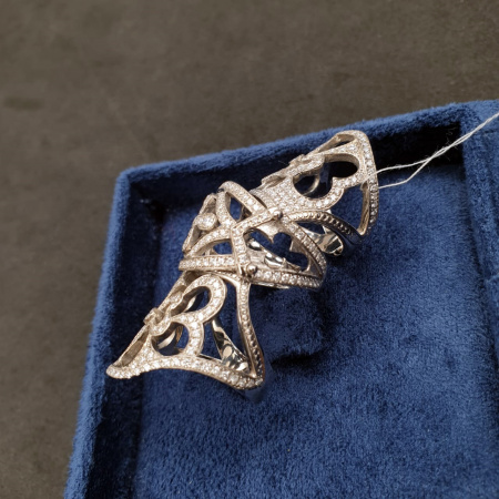 Авторское изделие. Кольцо No Name из белого золота с бриллиантами