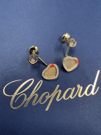 Серьги Chopard Happy Hearts Golden Hearts 83A107-0921