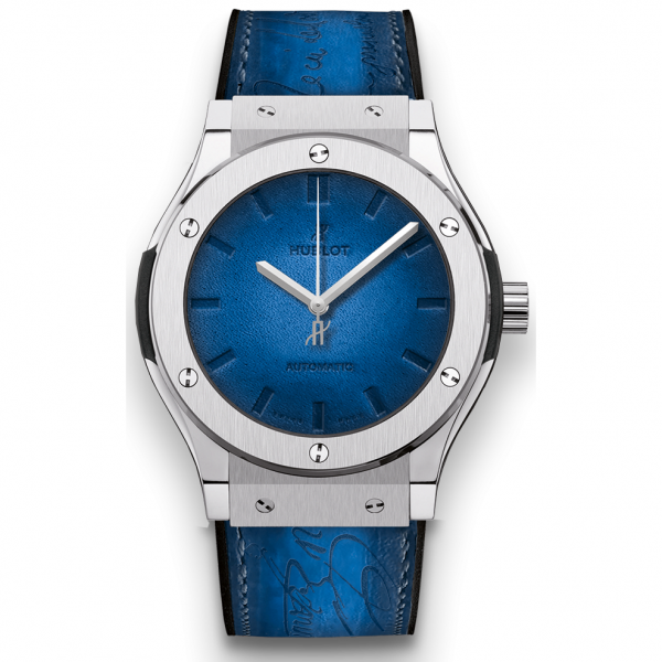 Hublot Classic Fusion 45 Berluti Scritto Blue