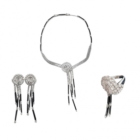Комплект Chimento Bamboo Unique Piece White Gold Diamonds