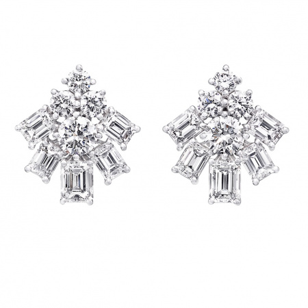 Серьги Graff Classic Graff Emerald Cut and Round Diamond Earrings RGE 1251