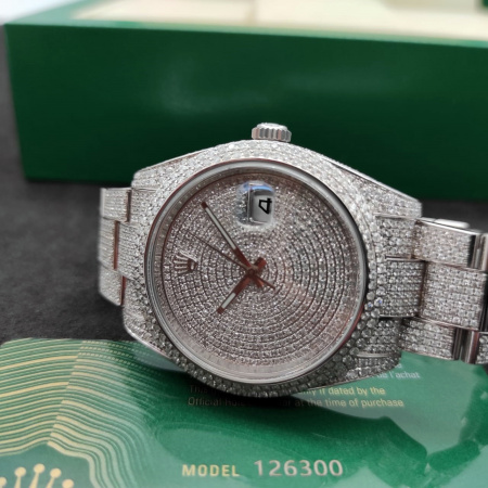 Rolex Datejust II Diamonds Full Pave Tuning 41 mm 126300 CUSTOM