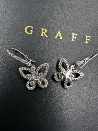 Серьги Graff Butterfly Silhouette Diamond Drop Earrings RGE 1617