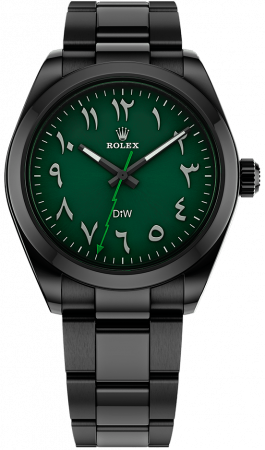 Rolex DiW Oyster Milgauss DLC Black & Dial Green CUSTOM