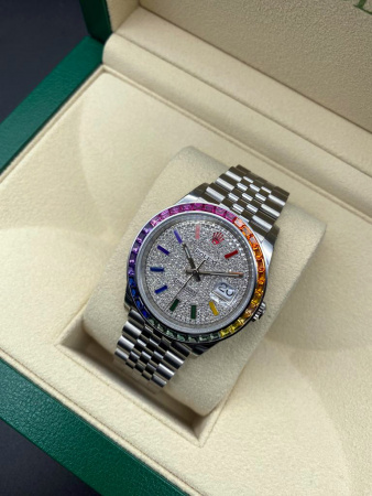 Rolex Datejust Rainbow Pave Tuning 36 mm 126200 CUSTOM