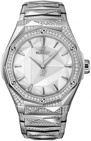 Hublot Classic Fusion Orlinski Titanium Bracelet White Alternative Pave 40 mm 550.NS.2200.NS.3804.ORL22