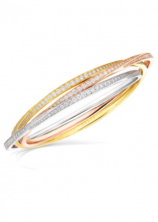 Браслет Graff Triple Spiral Pavé Diamond Bangle RGB 493