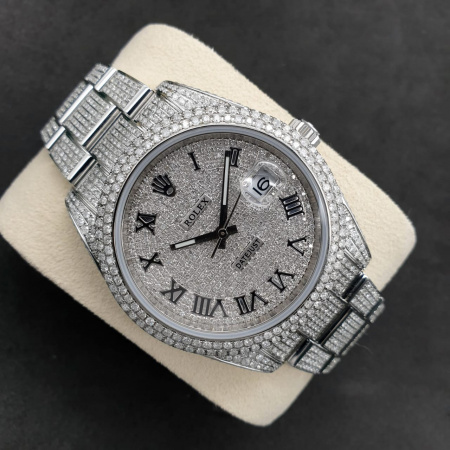 Rolex Datejust II Diamonds Full Pave Tuning 41 mm 126300 CUSTOM