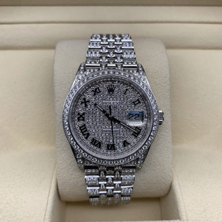 Rolex Datejust Diamonds Full Pave Tuning 36 mm 126200 CUSTOM