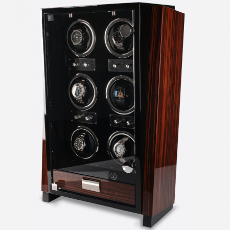 Часовая шкатулка для подзавода на 6 часов Brown Wood