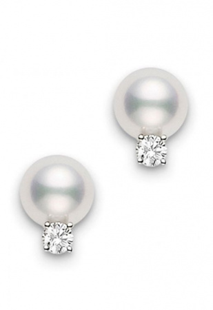 Серьги Mikimoto Classic Akoya Pearl PES703DW
