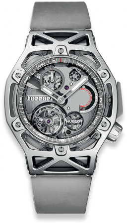 Hublot Techframe Ferrari Tourbillon Chronograph Sapphire White Gold 45 mm 408.JW.0123.RX