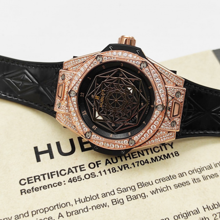 Hublot Big Bang Sang Bleu King Gold Pave 39 mm 465.OS.1118.VR.1704.MXM18