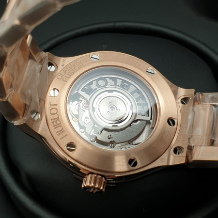 Hublot Classic Fusion King Gold Brown Diamonds Bracelet 38 mm 568.OX.898M.OX.1204