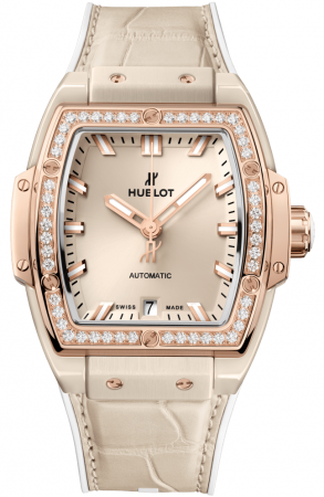 Hublot Spirit of Big Bang Beige Ceramic King Gold Diamonds 39 mm 665.CZ.898B.LR.1204
