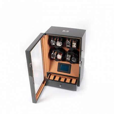 Шкатулка для подзавода часов Keys of Winder Carbon 8