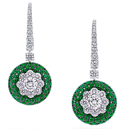 Серьги Graff Bombé Halo Cluster Earrings