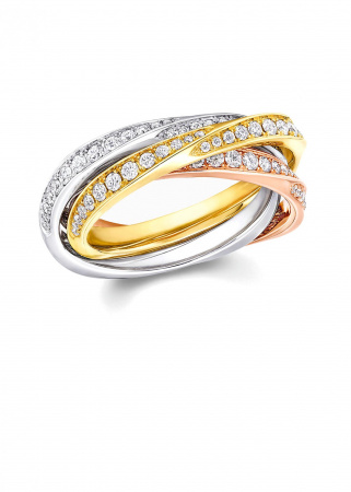 Кольцо Graff Triple Spiral Pavé Diamond Ring RGR 810
