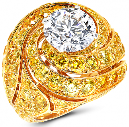Кольцо Graff Yellow Swirl Ring