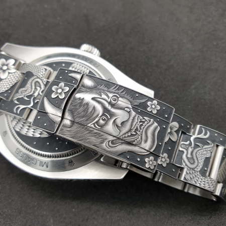 Rolex Oyster Milgauss Japan Masks 40 mm 116400 Hand-Engraved CUSTOM