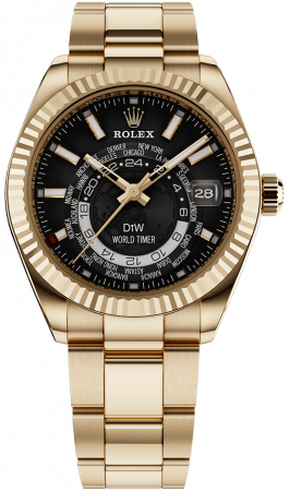 Rolex DiW Sky-Dweller World Timer Gold CUSTOM
