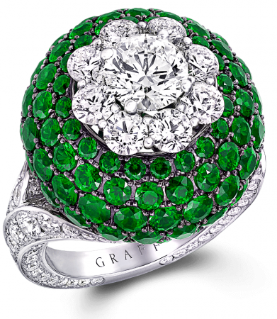 Кольцо Graff Bombé Halo Cluster Ring