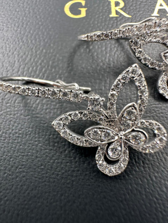 Серьги Graff Butterfly Silhouette Diamond Drop Earrings RGE 1617