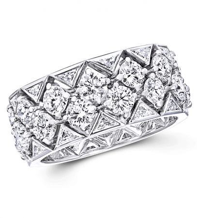 Кольцо Graff Snowfall Double Row Ring