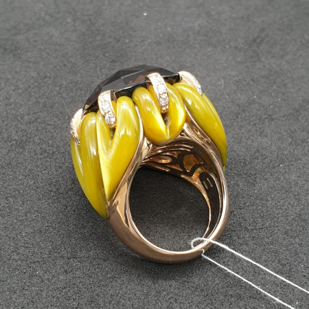 Кольцо Oro Trend Yellow Gold Smoky Quartz