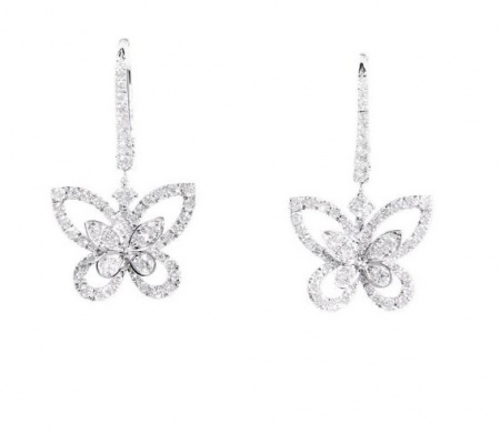 Серьги Graff Butterfly Silhouette Diamond Drop Earrings RGE 1617