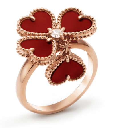 Кольцо Van Cleef & Arpels Sweet Alhambra Effeuillage VCARN5P600