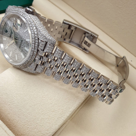 Rolex Datejust Diamonds Full Pave Tuning 36 mm 126200 CUSTOM