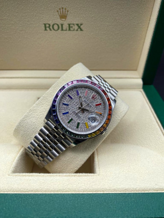 Rolex Datejust Rainbow Pave Tuning 36 mm 126200 CUSTOM