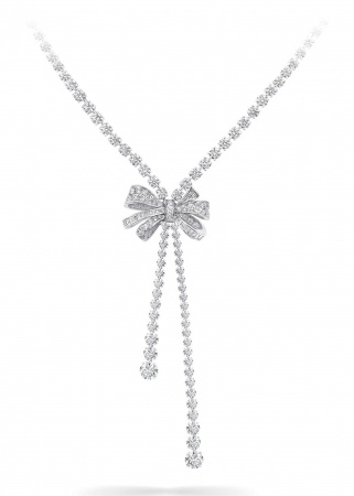 Колье Graff Bow Double Strand Round Diamond Necklace RGN 461
