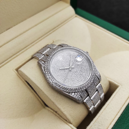 Rolex Datejust II Diamonds Full Pave Tuning 41 mm 126300 CUSTOM