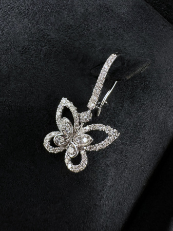 Серьги Graff Butterfly Silhouette Diamond Drop Earrings RGE 1617
