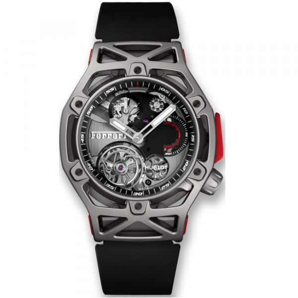 Hublot Techframe Ferrari Tourbillon Chronograph Titanium 45 mm 408.NI.0123.RX