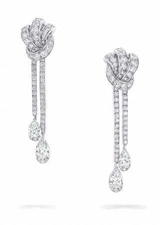 Серьги Graff Knot Pavé Diamond Drop Earrings RGE 1400