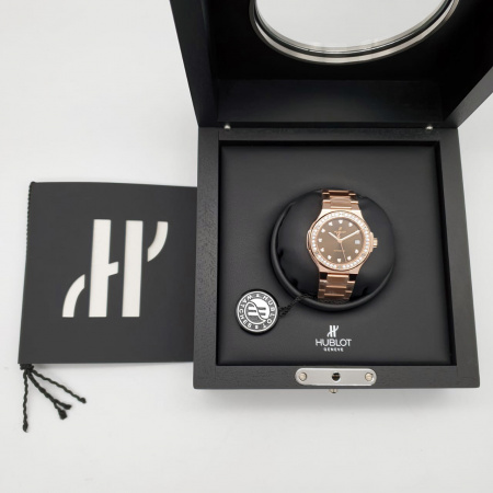 Hublot Classic Fusion King Gold Brown Diamonds Bracelet 38 mm 568.OX.898M.OX.1204