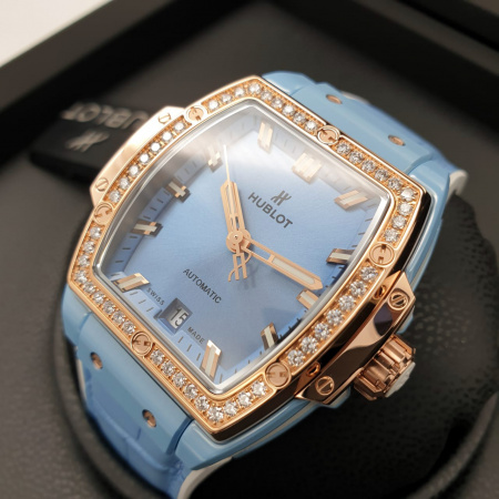 Hublot Spirit of Big Bang Light Blue Ceramic King Gold Diamonds 39 mm 665.EO.891L.LR.1204