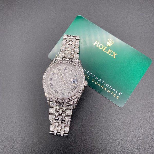 Rolex Datejust Diamonds Full Pave Tuning 36 mm 126200 CUSTOM